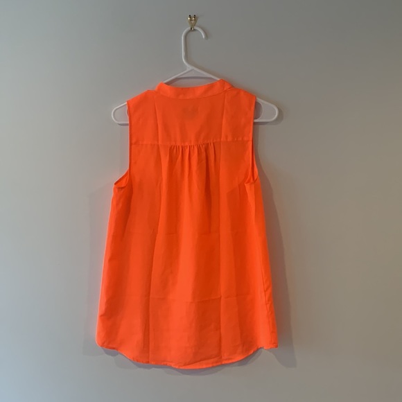 J. Crew factory Neon orange blouse - Picture 4 of 4